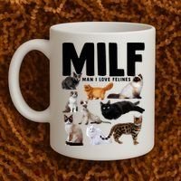 MILF Man I Love Felines Funny Cats Coffee Mug thumb 2
