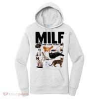 MILF Man I Love Felines Funny Cats Women's Hoodie thumb 0