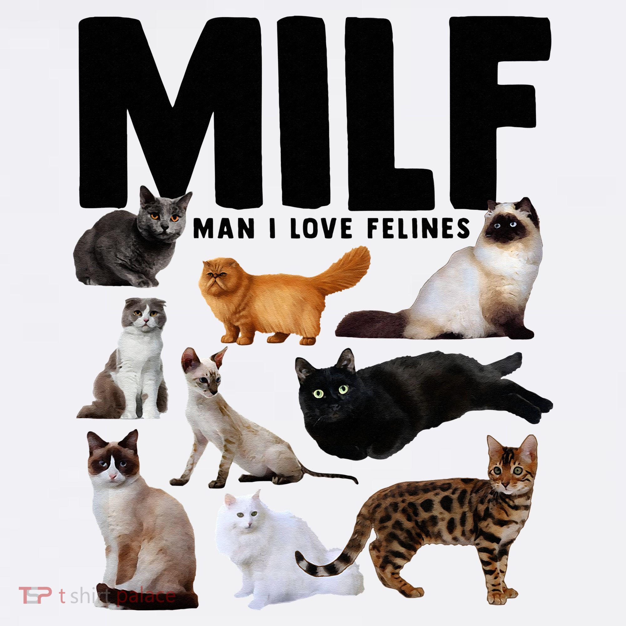 MILF Man I Love Felines Funny Cats Women's Hoodie