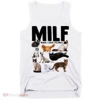 MILF Man I Love Felines Funny Cats Tank Top thumb 0