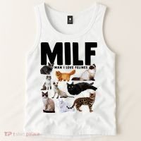 MILF Man I Love Felines Funny Cats Tank Top thumb 2