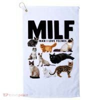 MILF Man I Love Felines Funny Cats Golf Towel thumb 0