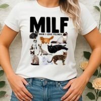 MILF Man I Love Felines Funny Cats Women's T-Shirt thumb 2