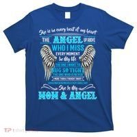 My Mom Is Guardian Angelgiftfor Daughter Son Lost Mom In Heaven Funny Gift T-Shirt thumb 0