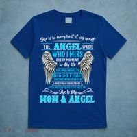 My Mom Is Guardian Angelgiftfor Daughter Son Lost Mom In Heaven Funny Gift T-Shirt thumb 5