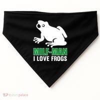 MILF Man I Love Frogs Funny Frog USA-Made Doggie Bandana thumb 0