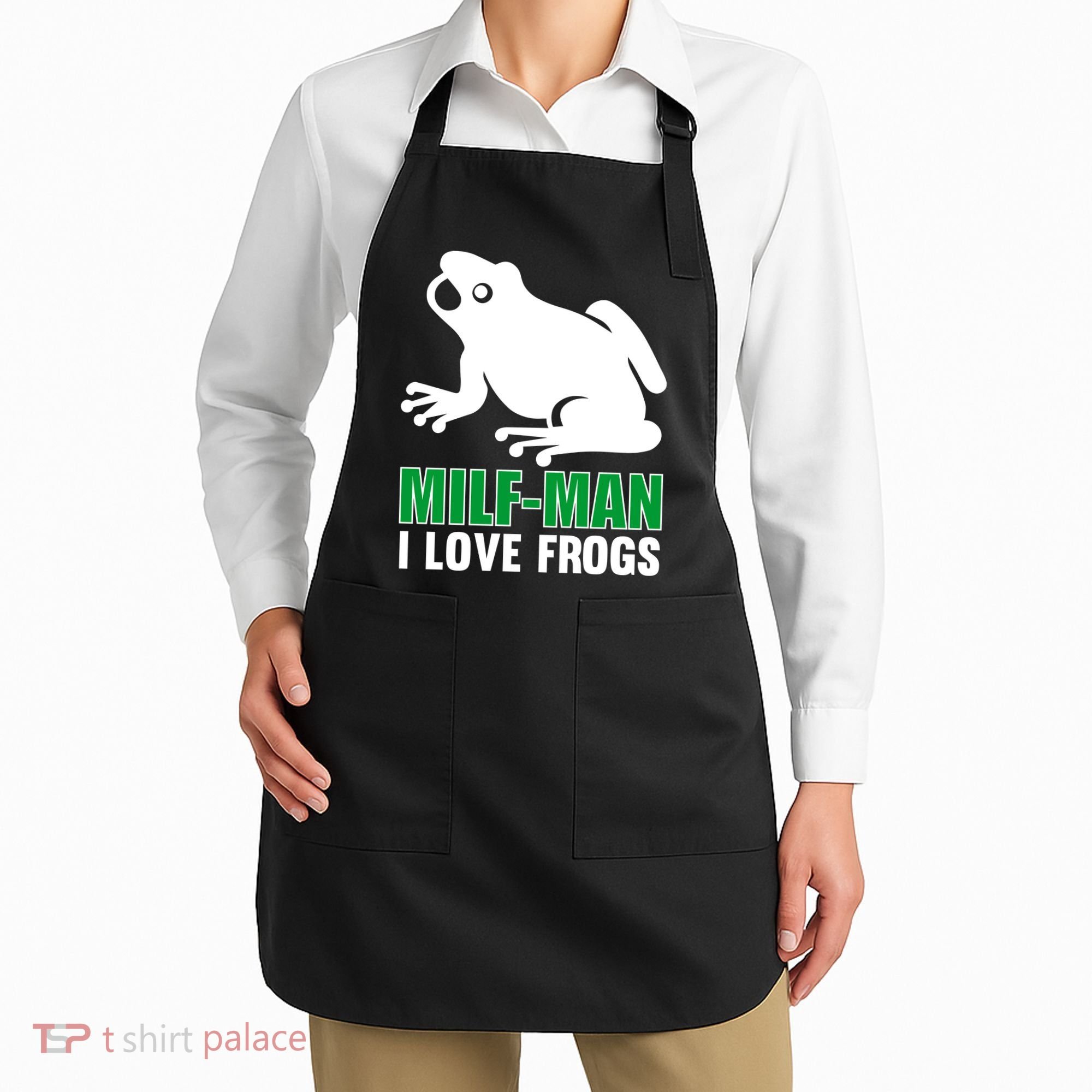 MILF Man I Love Frogs Funny Frog Apron