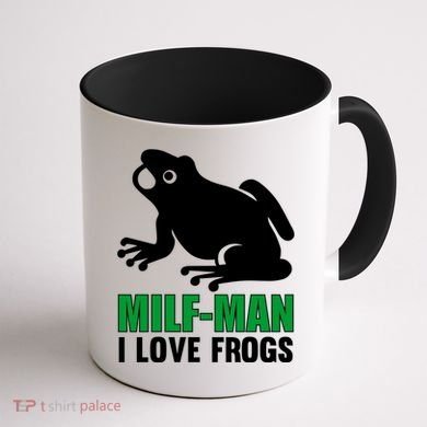 MILF Man I Love Frogs Funny Frog Coffee Mug back