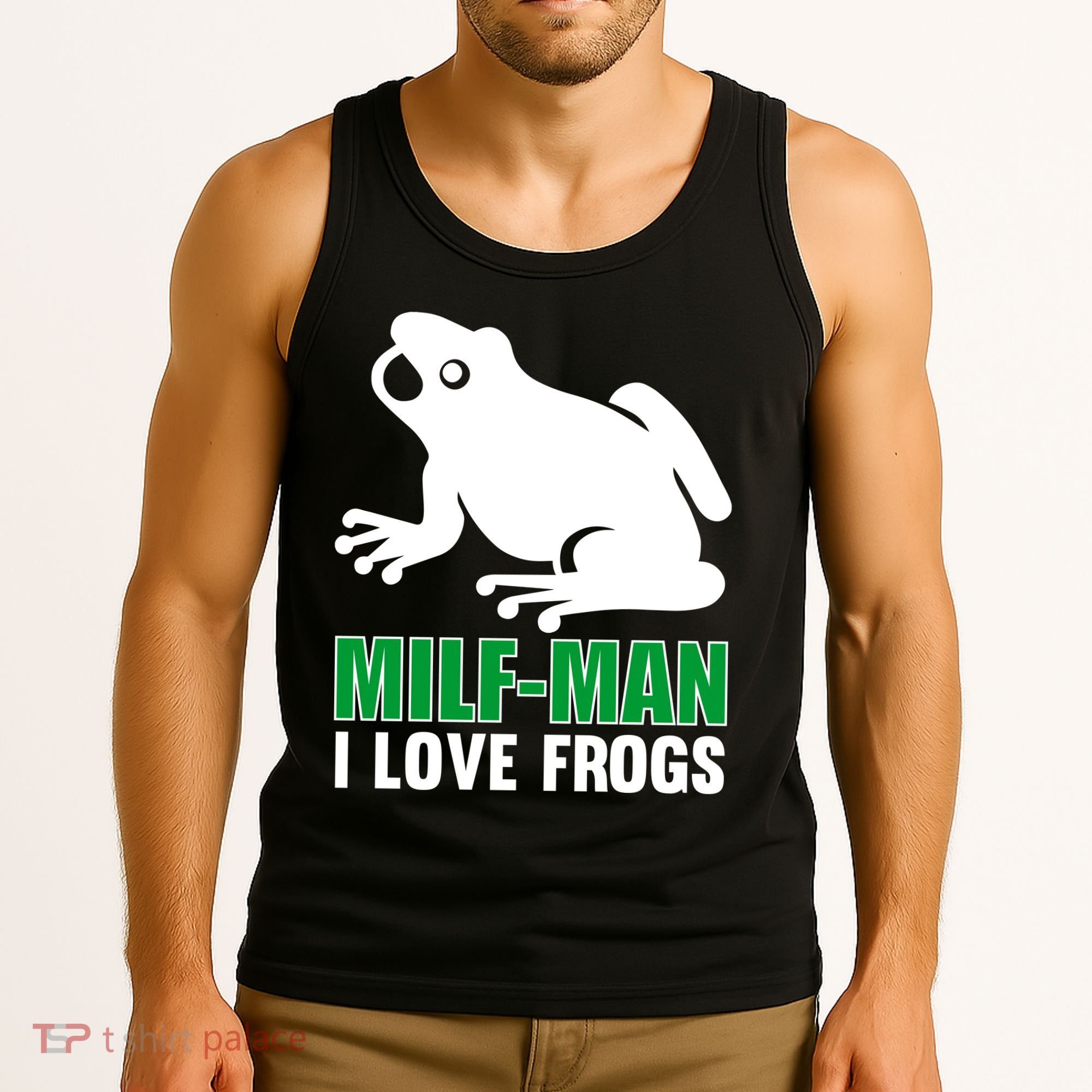 MILF Man I Love Frogs Funny Frog Tank Top