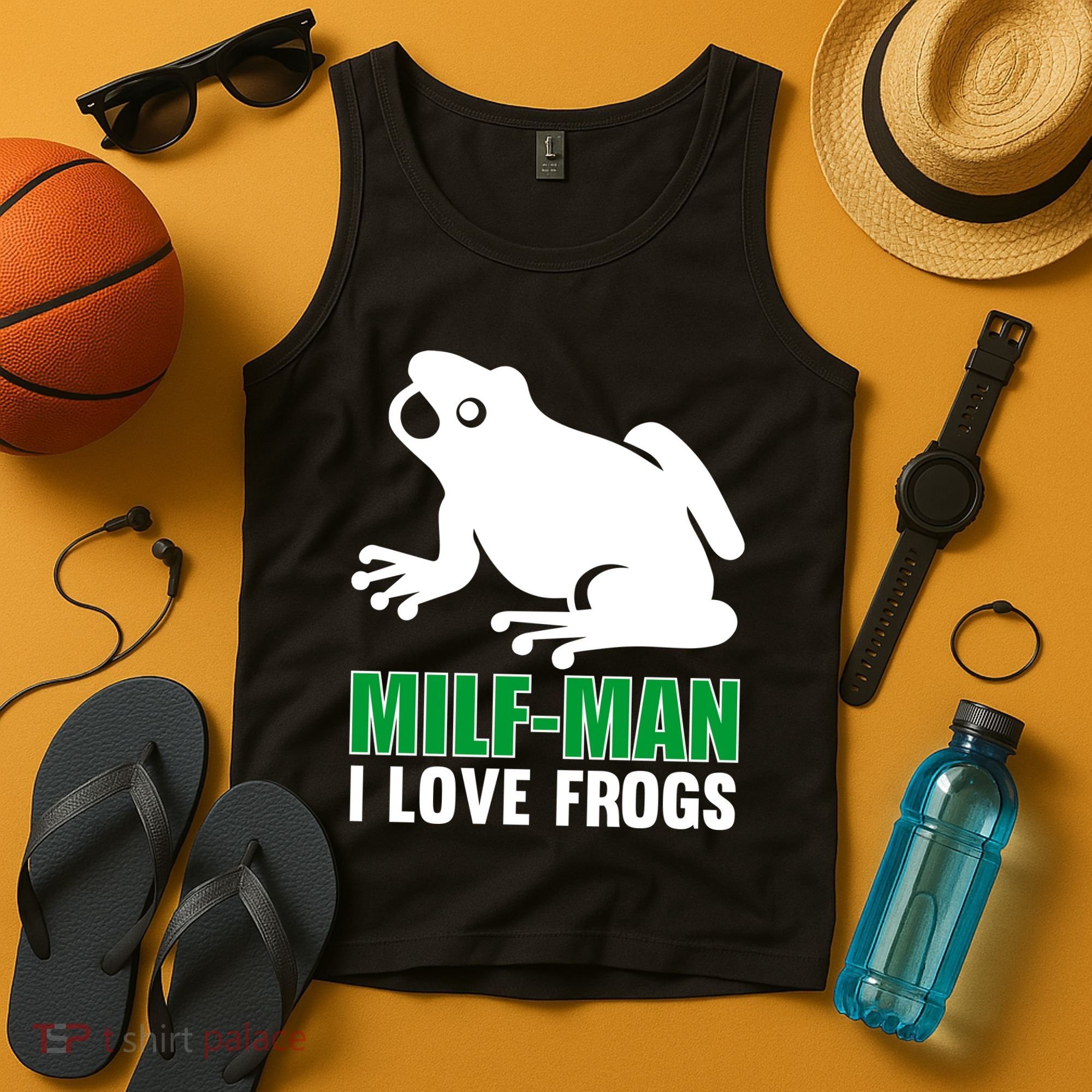 MILF Man I Love Frogs Funny Frog Tank Top