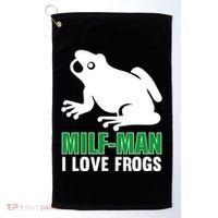 MILF Man I Love Frogs Funny Frog Golf Towel thumb 0