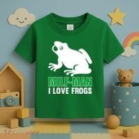 MILF Man I Love Frogs Funny Frog Toddler T-Shirt thumb 3