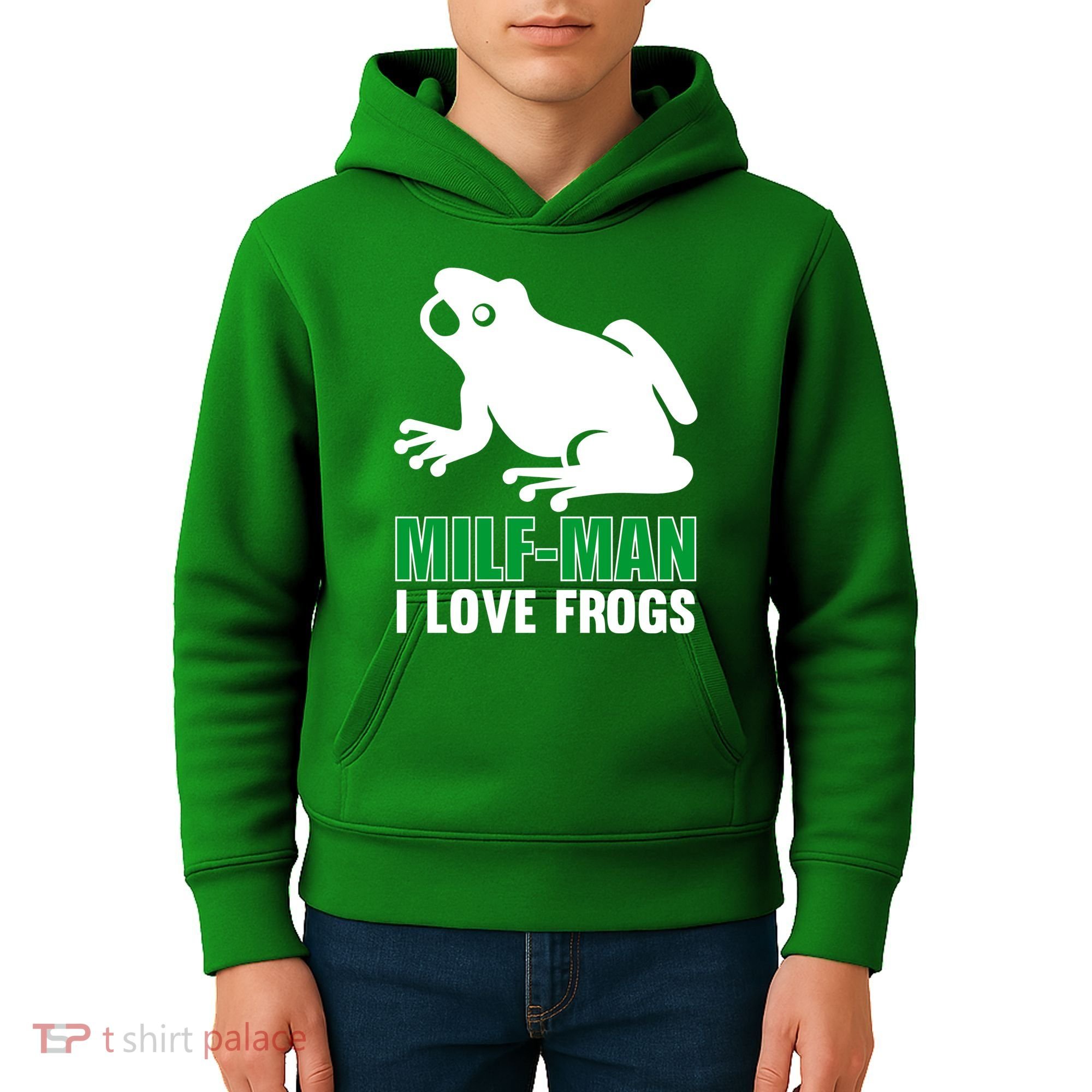 MILF Man I Love Frogs Funny Frog Kids Hoodie