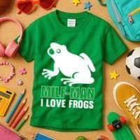 MILF Man I Love Frogs Funny Frog Kids T-Shirt thumb 3