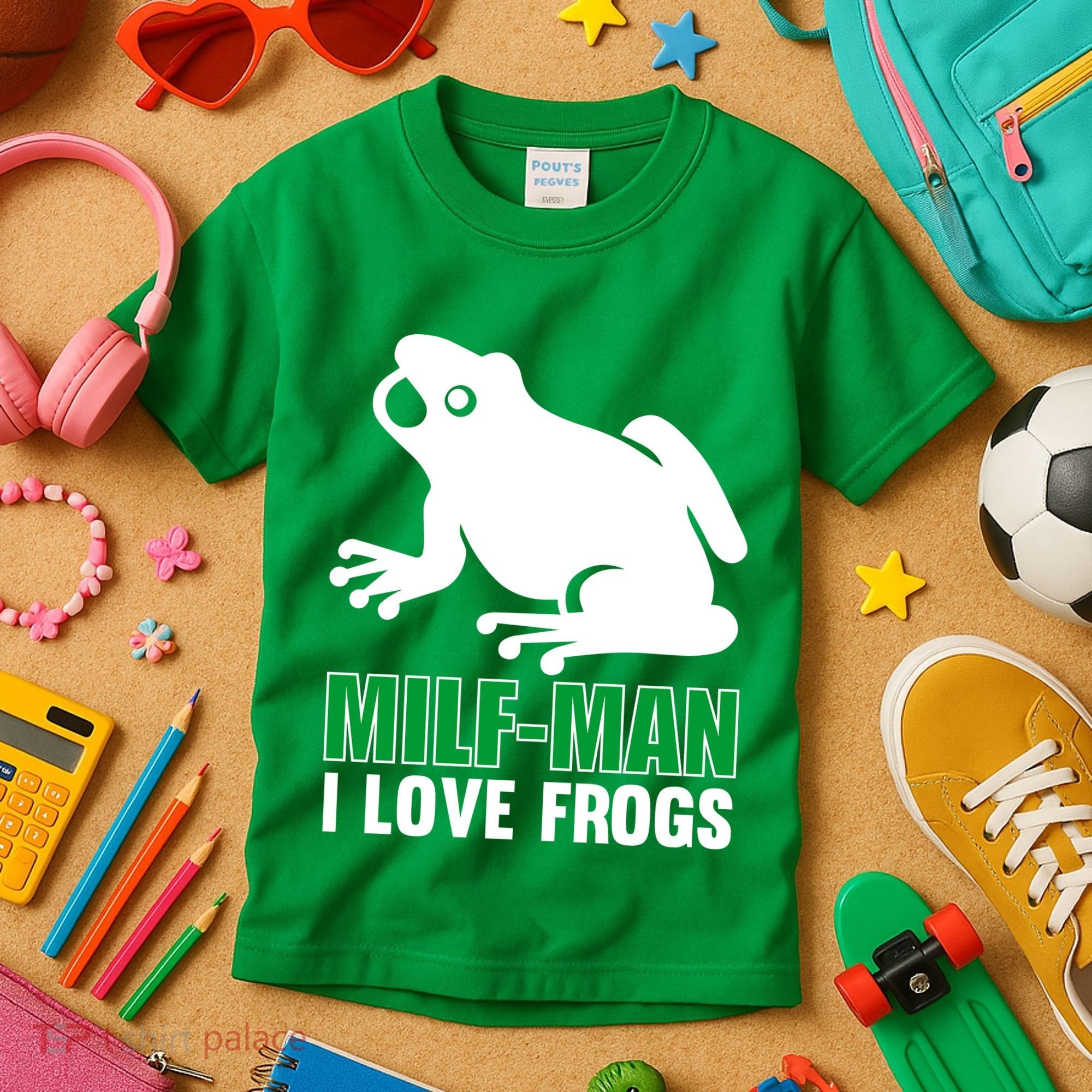 MILF Man I Love Frogs Funny Frog Kids T-Shirt
