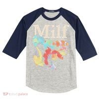 Milf Man I Love Fish Kids Colorblock Raglan Jersey thumb 0