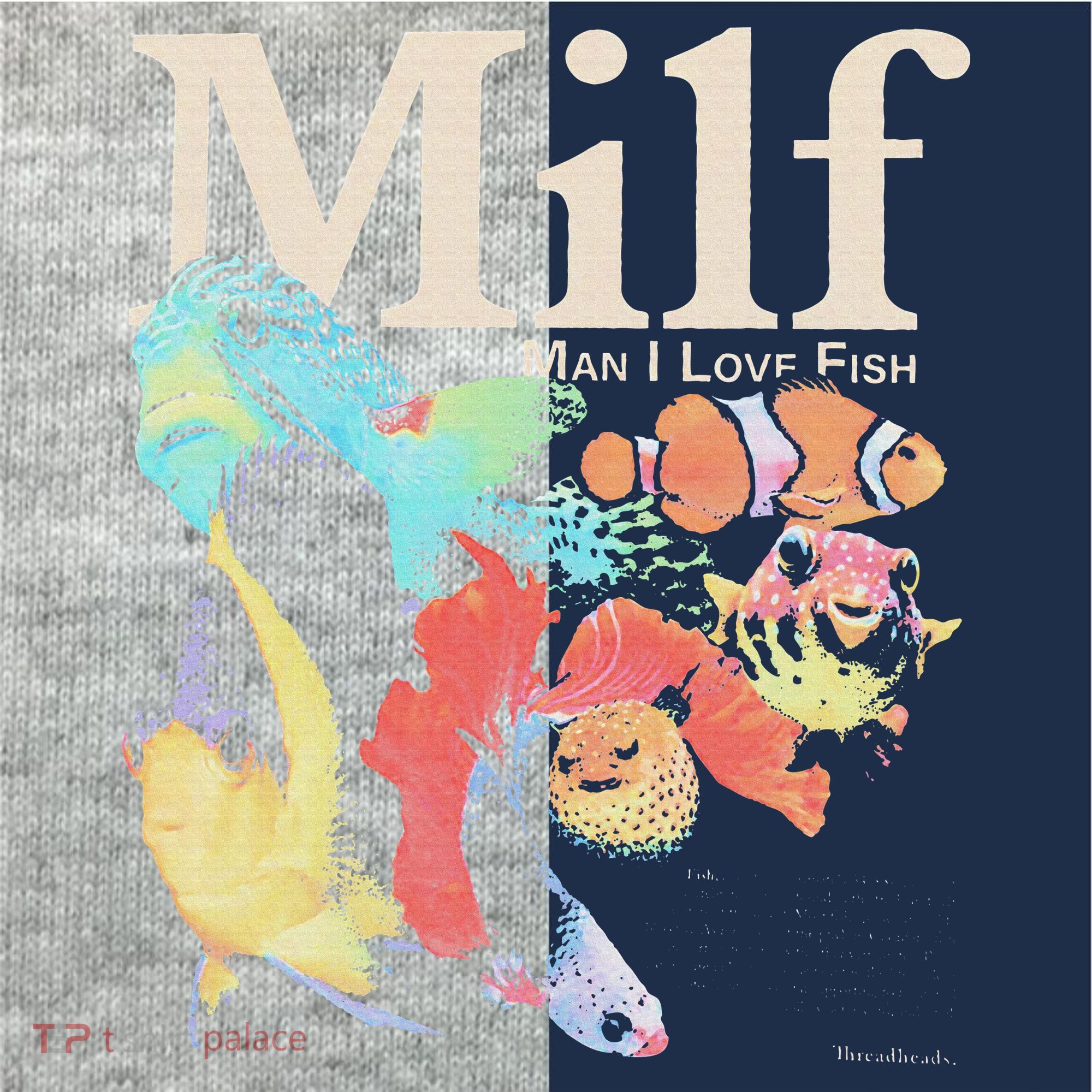 Milf Man I Love Fish Kids Colorblock Raglan Jersey