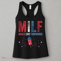 MILF Man I Love Fireworks Funny American 4th Of July Men Women's Tank Top thumb 3