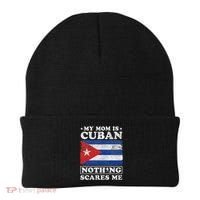 My Mom Is Cuban Nothing Scares Me Cuba Mother's Day Beanie thumb 0