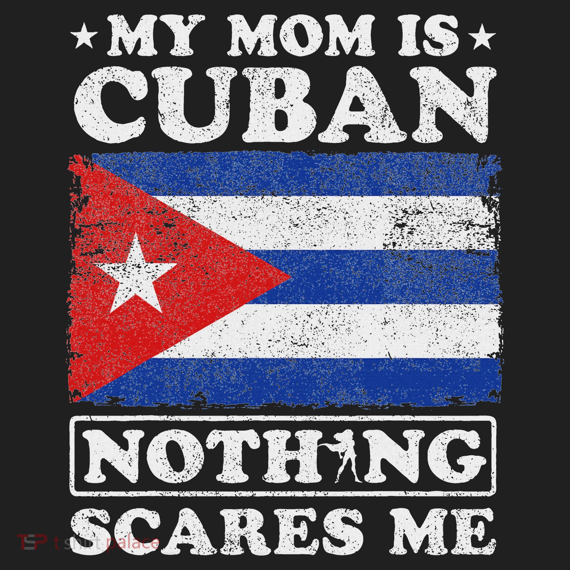My Mom Is Cuban Nothing Scares Me Cuba Mother's Day Golf Towel