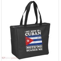 My Mom Is Cuban Nothing Scares Me Cuba Mother's Day Tote Bag thumb 2