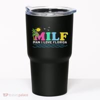 Milf Man I Love Florida Beach Summer Vacation Palm Tree Tumbler thumb 0