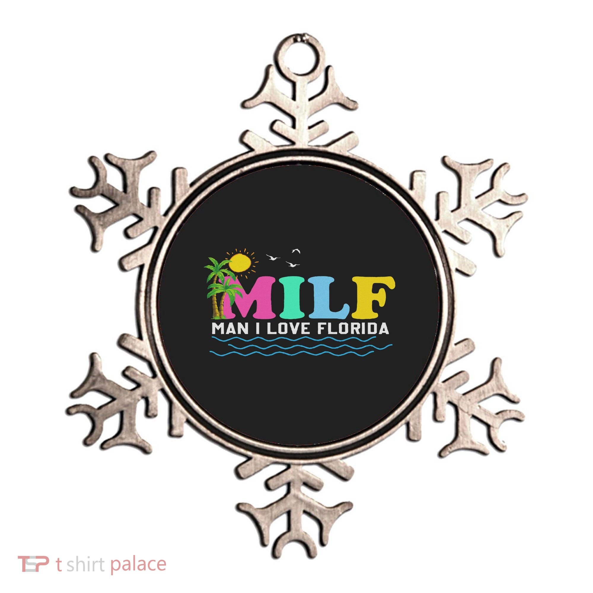 Milf Man I Love Florida Beach Summer Vacation Palm Tree Ornament
