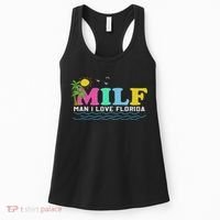 Milf Man I Love Florida Beach Summer Vacation Palm Tree Women's Tank Top thumb 0