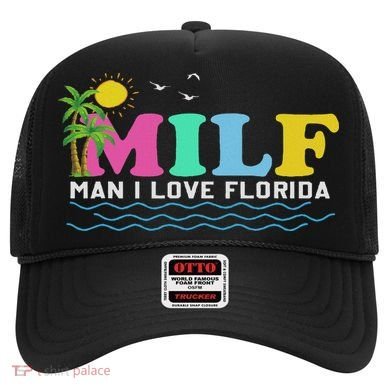 Milf Man I Love Florida Beach Summer Vacation Palm Tree Hat