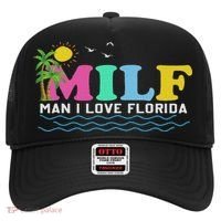 Milf Man I Love Florida Beach Summer Vacation Palm Tree Hat thumb 0