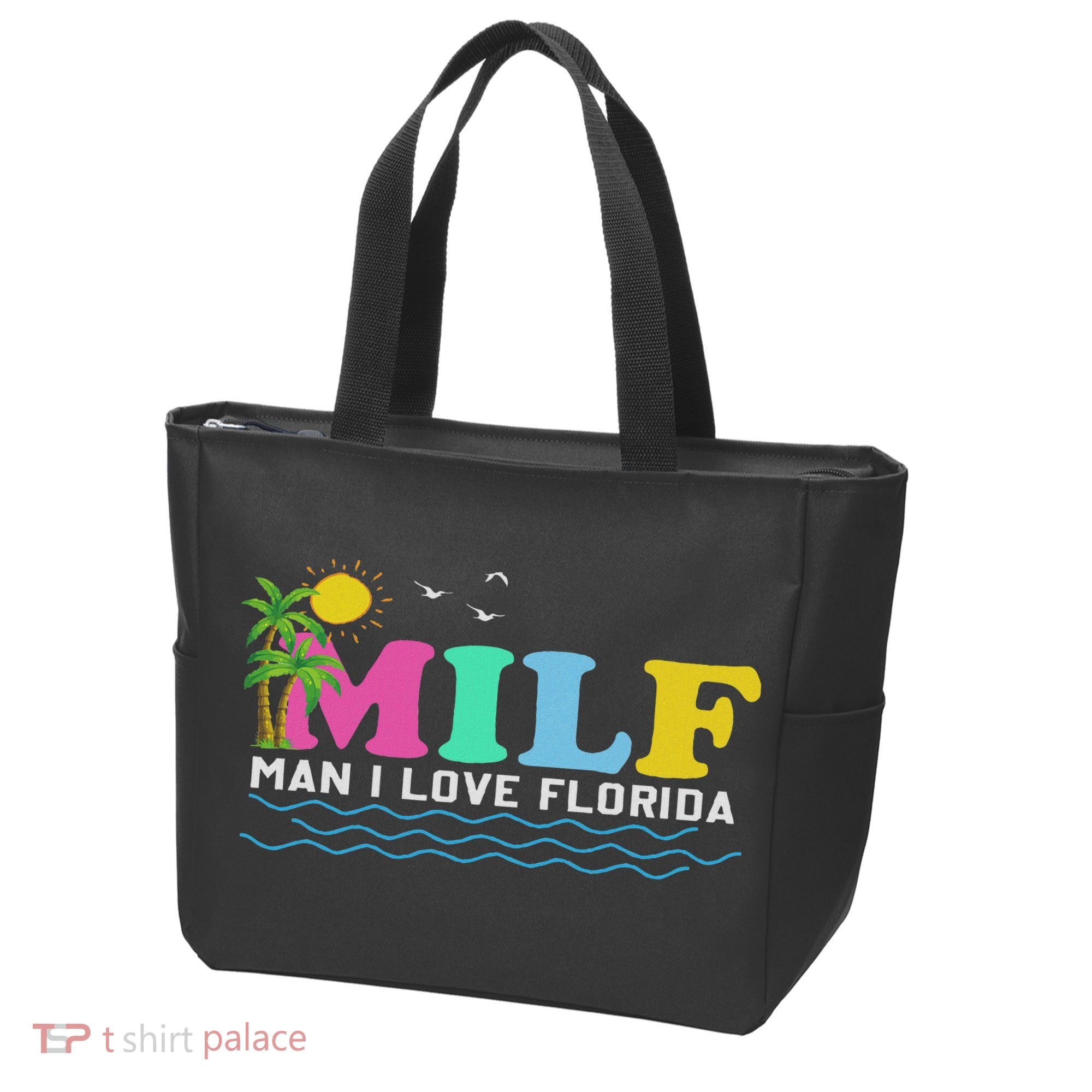 Milf Man I Love Florida Beach Summer Vacation Palm Tree Tote Bag