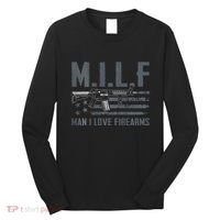 M.I.L.F Man I Love Firearms Funny Rifle Pro Gun Long Sleeve Shirt thumb 0
