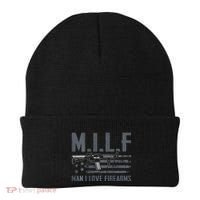 M.I.L.F Man I Love Firearms Funny Rifle Pro Gun Beanie thumb 0