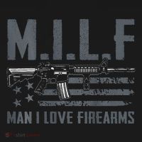 M.I.L.F Man I Love Firearms Funny Rifle Pro Gun Polo thumb 3
