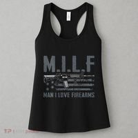 M.I.L.F Man I Love Firearms Funny Rifle Pro Gun Women's Tank Top thumb 3