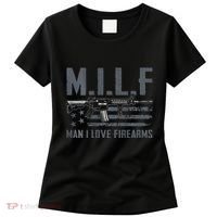 M.I.L.F Man I Love Firearms Funny Rifle Pro Gun Women's T-Shirt thumb 0