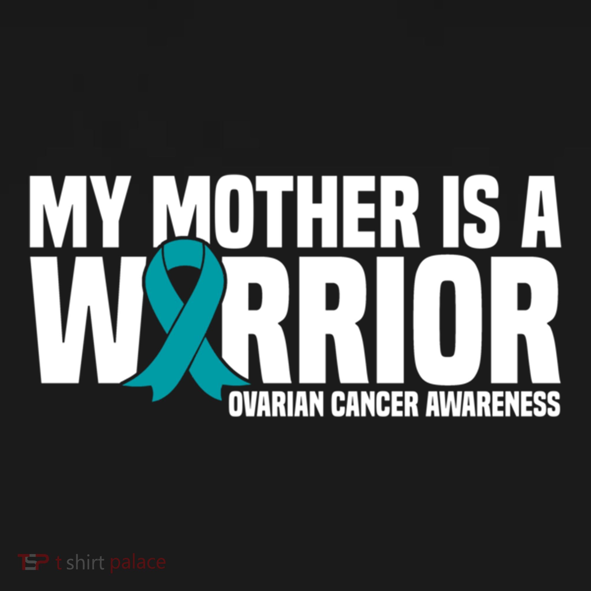 My Mother Is A Warrior Teal Ribbon Ovarian Cancer Awareness Funny Gift Women's Hoodie
