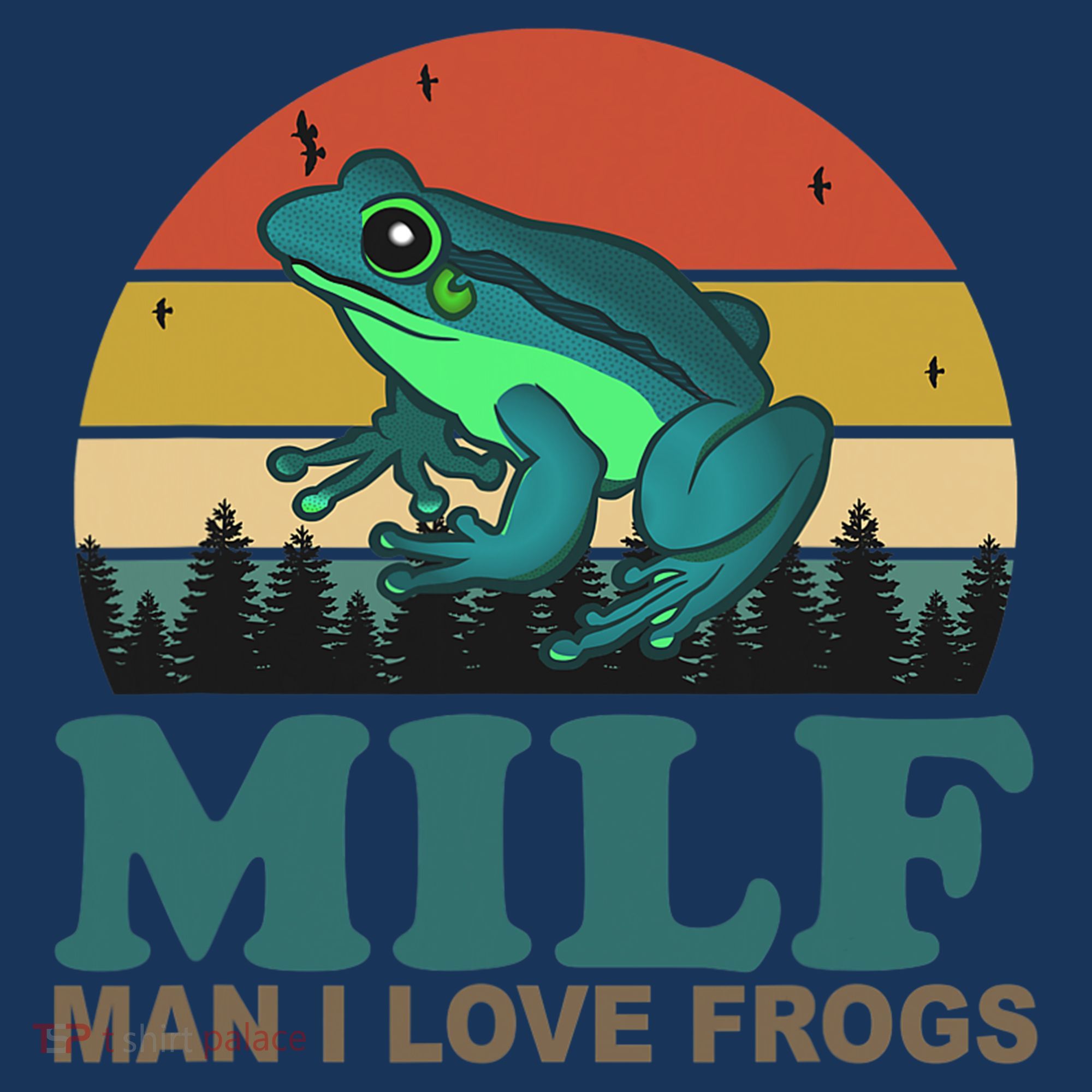 MILF Man I Love Frogs Funny Saying Frog Amphibian Lovers Sweatshirt