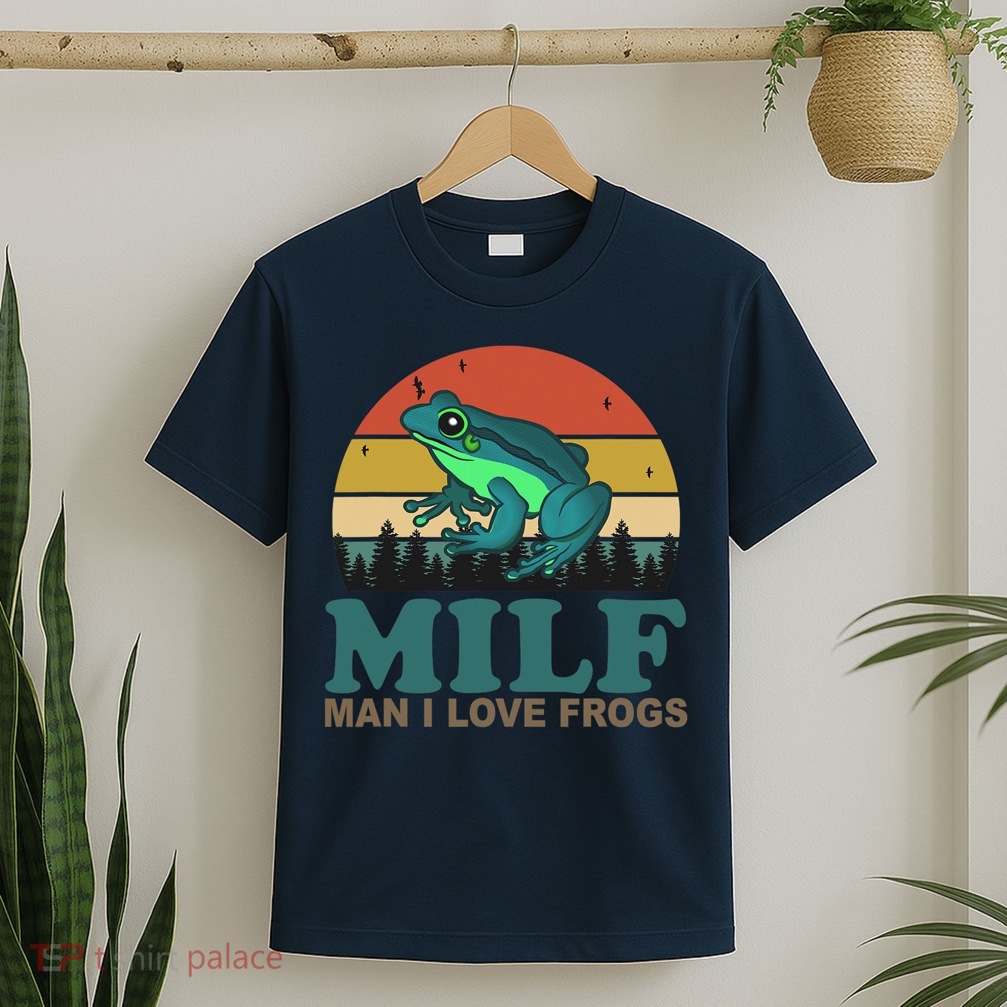MILF Man I Love Frogs Funny Saying Frog Amphibian Lovers T-Shirt