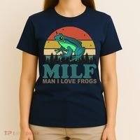 MILF Man I Love Frogs Funny Saying Frog Amphibian Lovers T-Shirt thumb 4