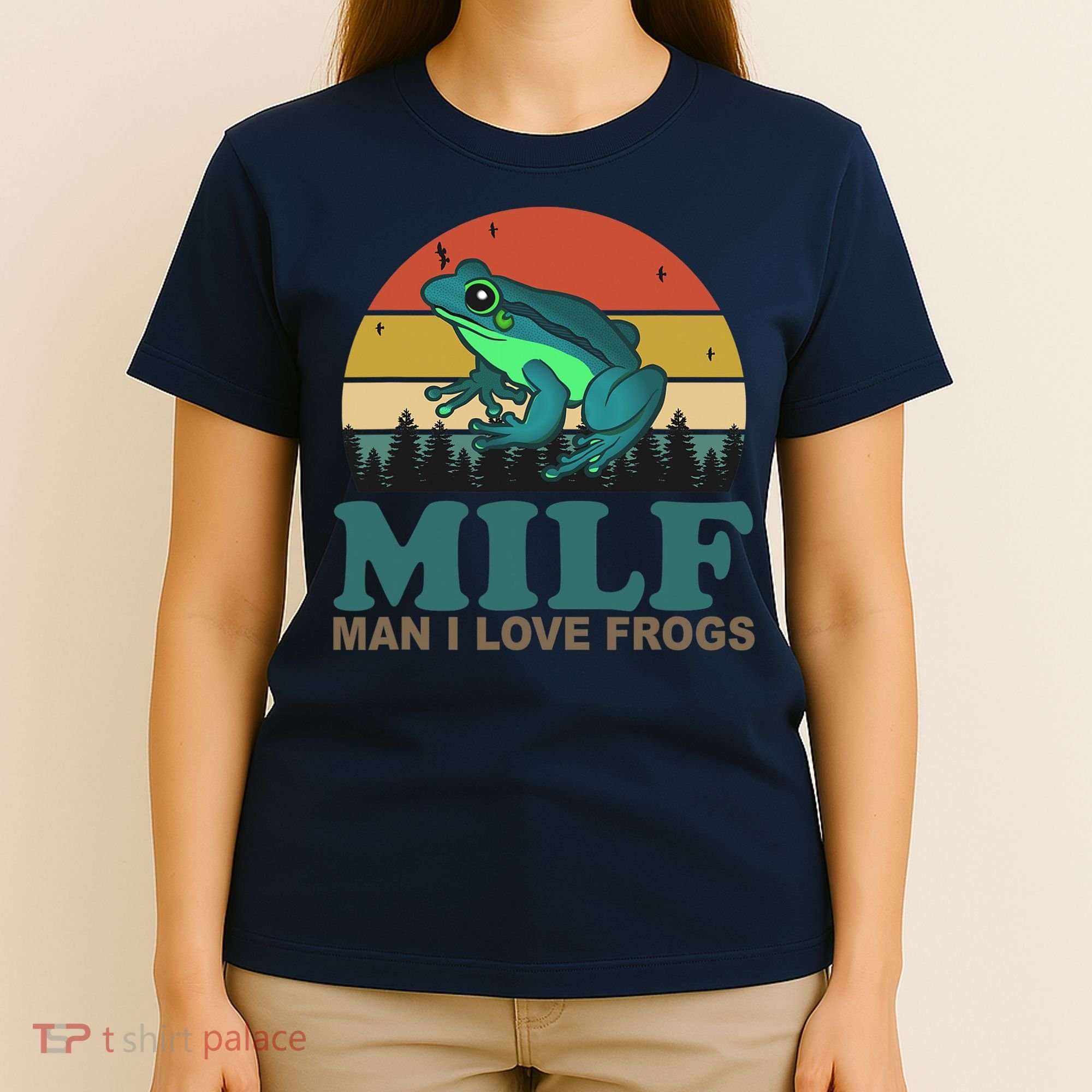 MILF Man I Love Frogs Funny Saying Frog Amphibian Lovers T-Shirt