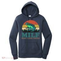 MILF Man I Love Frogs Funny Saying Frog Amphibian Lovers Women's Hoodie thumb 0