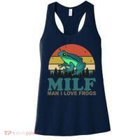 MILF Man I Love Frogs Funny Saying Frog Amphibian Lovers Women's Tank Top thumb 0