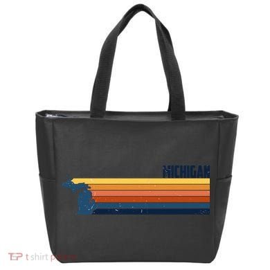 Retro Vintage Michigan Tote Bag