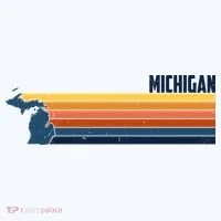 Retro Vintage Michigan Doggie Tank thumb 4