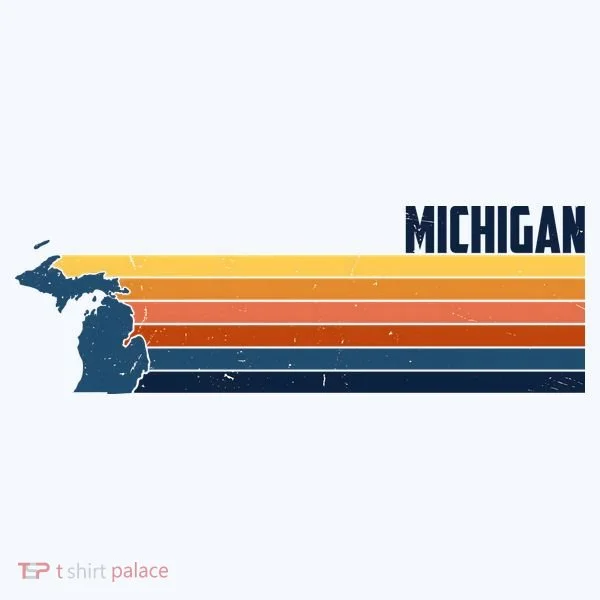 Retro Vintage Michigan Doggie Tank