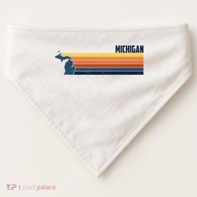 Retro Vintage Michigan USA-Made Doggie Bandana