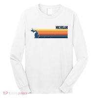 Retro Vintage Michigan Long Sleeve Shirt thumb 0