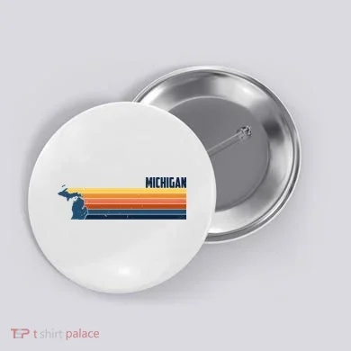 Retro Vintage Michigan Button