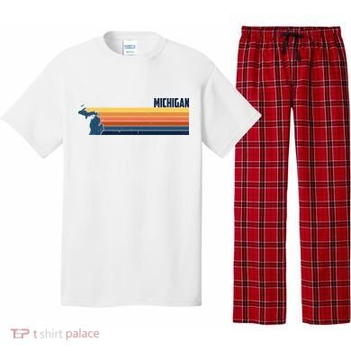 Retro Vintage Michigan Pajama Set